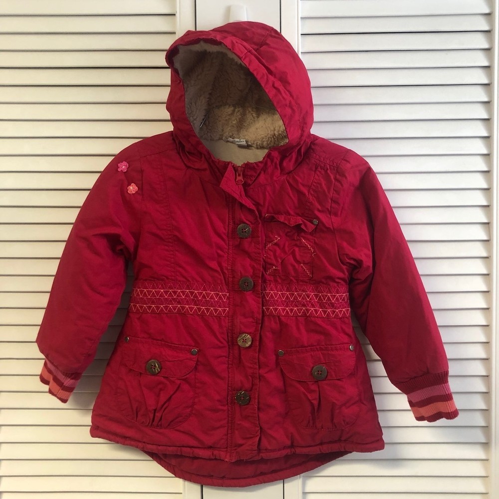 Naartjie size 5 red hooded coat